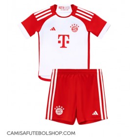 Camisa de time de futebol Bayern Munich Harry Kane #9 Replicas 1º Equipamento Infantil 2023-24 Manga Curta (+ Calças curtas)